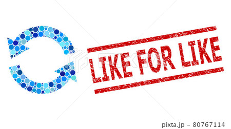 Grunge Like for Like Stamp and Refresh Composition of Circles 80767114