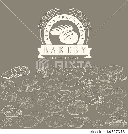 Bakery logo, bread product leaflet 80767358