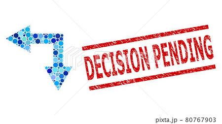 Grunge Decision Pending Stamp and Bifurcation Arrow Left Down Composition of Circles Grunge Decision Pending Stamp and Bifurcation Arrow Left Down Composition of Circles 80767903