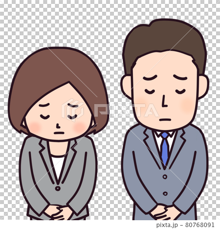 男女西裝道歉，上身 80768091