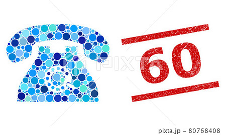 Distress 60 Stamp Imitation and Pulse Phone Collage of Rounded Dots Distress 60 Stamp Imitation and Pulse Phone Collage of Rounded Dots 80768408