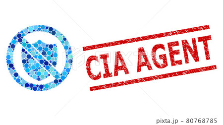 Textured CIA Agent Watermark and No Shield Collage of Circles Textured CIA Agent Watermark and No Shield Collage of Circles 80768785