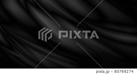 Black fabric background 3D illustration 80769274