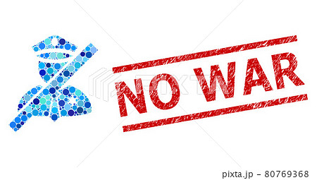 Textured No War Seal and Frorbidden Police Man Composition of Circles 80769368