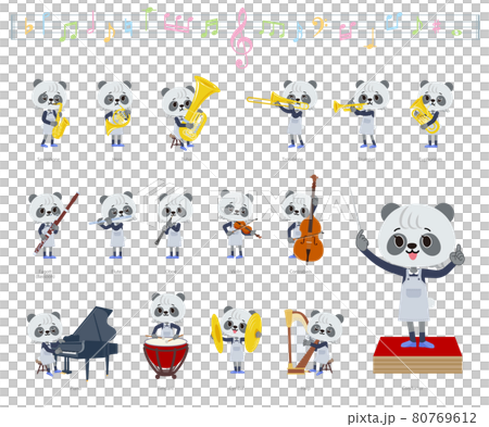 Panda girl set on classical music performance 80769612