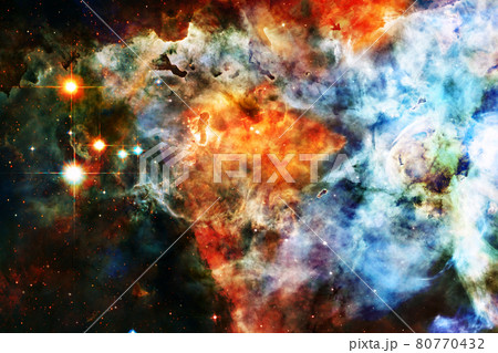 Nebula, cluster of stars in deep space. Elements of this image furnished by NASA 80770432