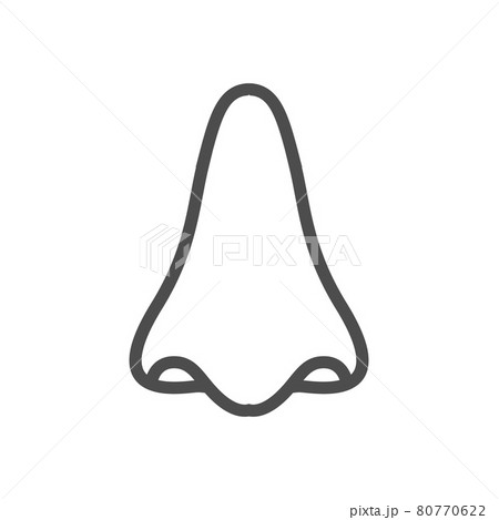 Nose icon on white background. Vector illustration, flat design. 80770622