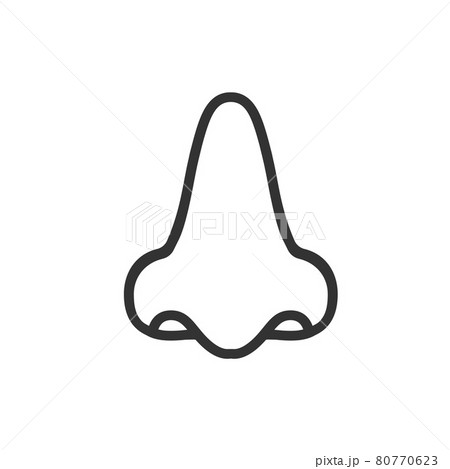 Nose icon on white background. Vector illustration, flat design. 80770623