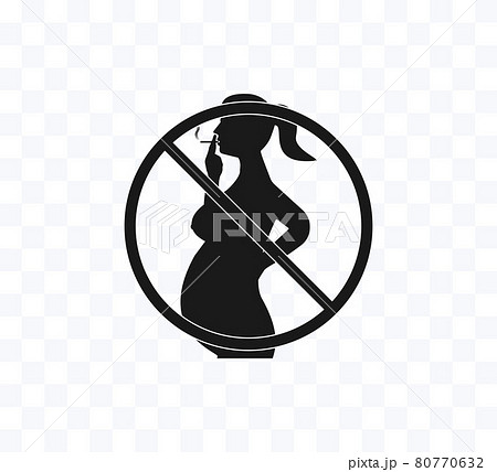 Danger for pregnant, no smoking. Vector illustration. Flat. Danger for pregnant, no smoking. Vector illustration. Flat. 80770632
