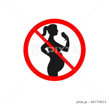 Danger for pregnant, not drink. Vector illustration. Flat. Danger for pregnant, not drink. Vector illustration. Flat. 80770633