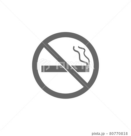 No smoking sign. Flat design, vector illustration. 80770818