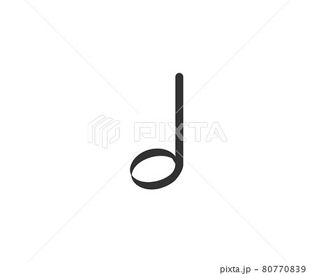 Half note, music note icon. Vector illustration. 80770839