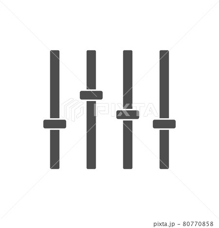 Equalizer, sound mixer, setting icon. Vector illustration, flat design. Equalizer, sound mixer, setting icon. Vector illustration, flat design. 80770858