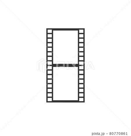 Film strip. Film icon. Vector illustration. Flat design. Film strip. Film icon. Vector illustration. Flat design. 80770861