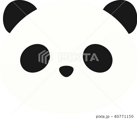 パンダの顔のイラスト素材