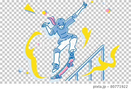 A woman who decides tricks on a skateboard A woman who decides tricks on a skateboard 80771922
