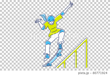 A woman who decides tricks on a skateboard A woman who decides tricks on a skateboard 80771924