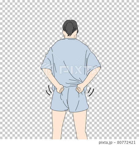 A woman who relaxes her buttocks A woman who relaxes her buttocks 80772421