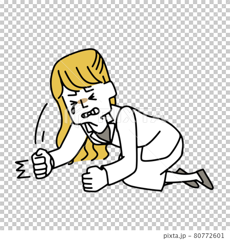 悔しがるスーツの女性 80772601