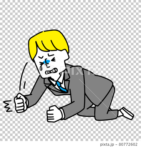 悔しがるスーツの男性 80772602
