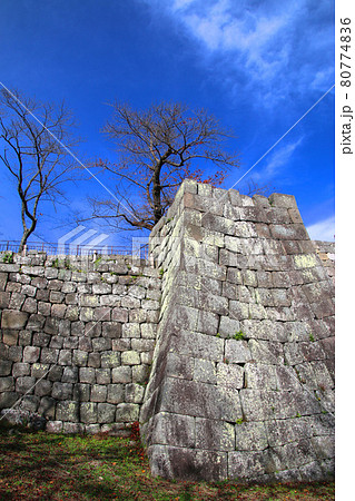 秋の小峰城・石垣（福島県・白河市） 80774836