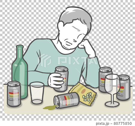 Middle-aged man with alcoholism 80775850