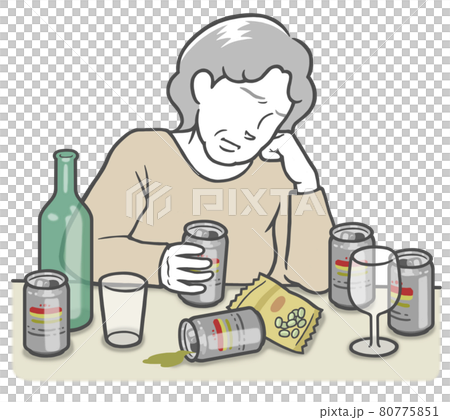 酗酒的中年婦女 酗酒的中年婦女 80775851