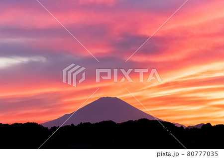 夕景・富士山 夕景・富士山 80777035