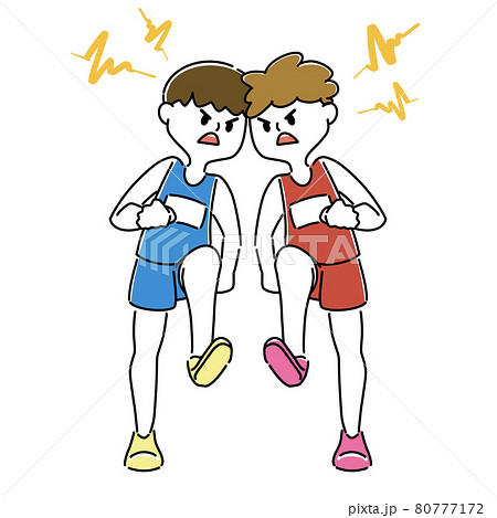 バチバチに競い合う人 80777172