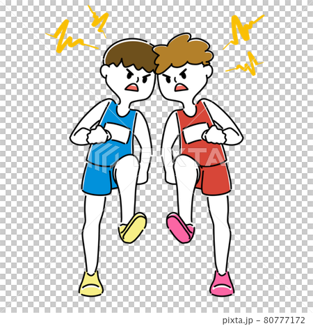 バチバチに競い合う人 80777172