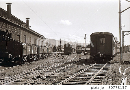 昭和44年　夏の美唄鉄道　美唄鉄道機関区　美唄市　北海道 80778157