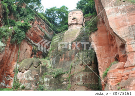 世界遺産・楽山大仏　中国　四川省 80778161