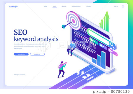 Vector banner of SEO keyword analysis Vector banner of SEO keyword analysis 80780139