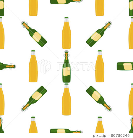 Illustration on theme seamless beer glass bottles with lid for brewery Illustration on theme seamless beer glass bottles with lid for brewery 80780246