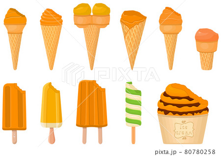 big kit ice cream popsicle different types in cone waffle cup big kit ice cream popsicle different types in cone waffle cup 80780258