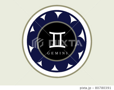 12星座アイコンふたご座のイラスト素材