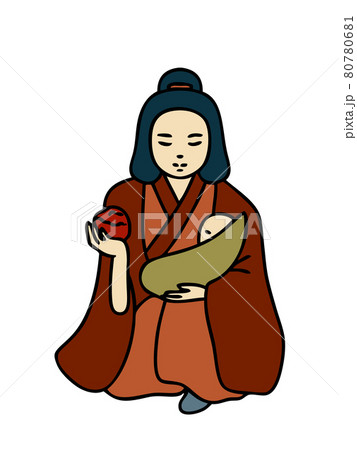 鬼子母神　白背景 80780681