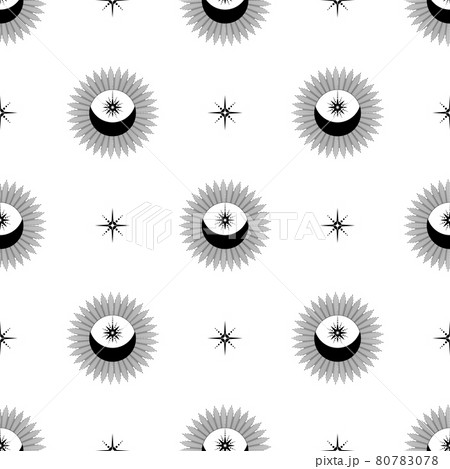 Moon, Sun and Stars. Seamless background. Moon, Sun and Stars. Seamless background. 80783078