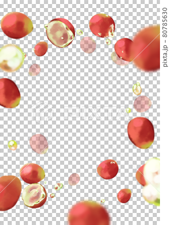 Oval frame of watery red grapes (A4 size) 80785630