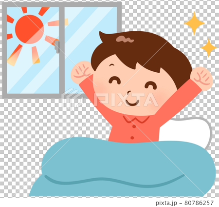 起床する男の子 80786257