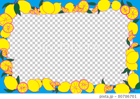 Lemon illustration background frame Lemon illustration background frame 80786701