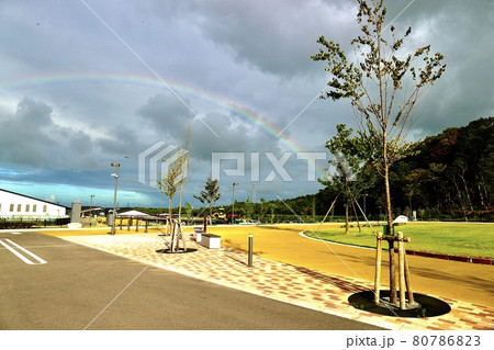 福島県大熊町 虹 福島県大熊町 虹 80786823