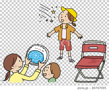 前來觀星的家長和孩子 80787095