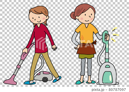 掃除をする女性 80787097