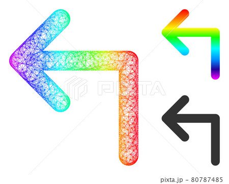Spectral Network Gradient Turn Left Icon 80787485