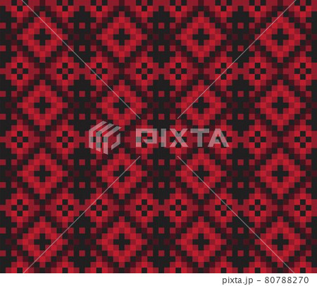 Red Christmas Fair Isle Seamless Pattern Background Red Christmas Fair Isle Seamless Pattern Background 80788270