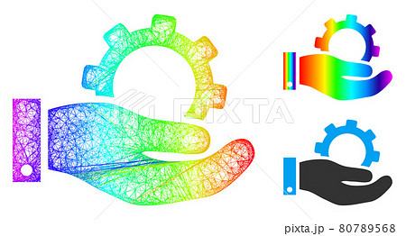 Rainbow Net Gradient Service Icon Rainbow Net Gradient Service Icon 80789568