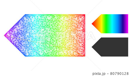 Spectrum Hatched Gradient Direction Left Icon 80790128