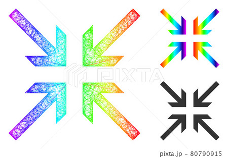 Spectral Linear Gradient Collide Arrows Icon Spectral Linear Gradient Collide Arrows Icon 80790915