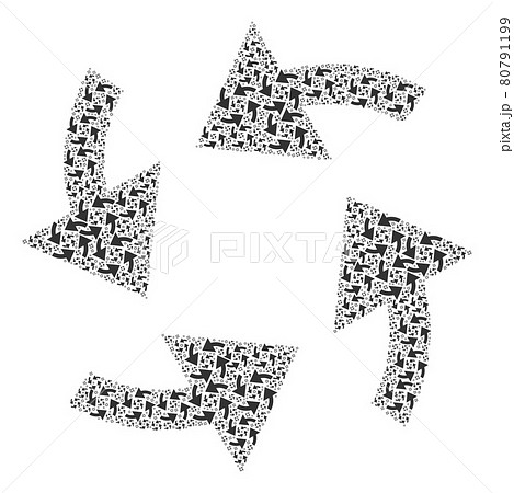 Cyclone Arrows Fractal Mosaic of Itself Icons Cyclone Arrows Fractal Mosaic of Itself Icons 80791199